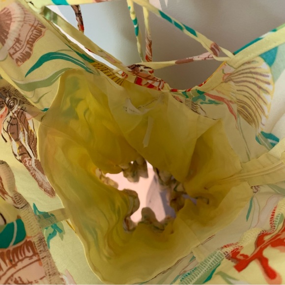 Urban Outfitters Yellow Seashell Strappy Back Midi Dress - Picture 8 of 10